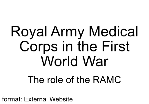 RAMC-WW1-Units